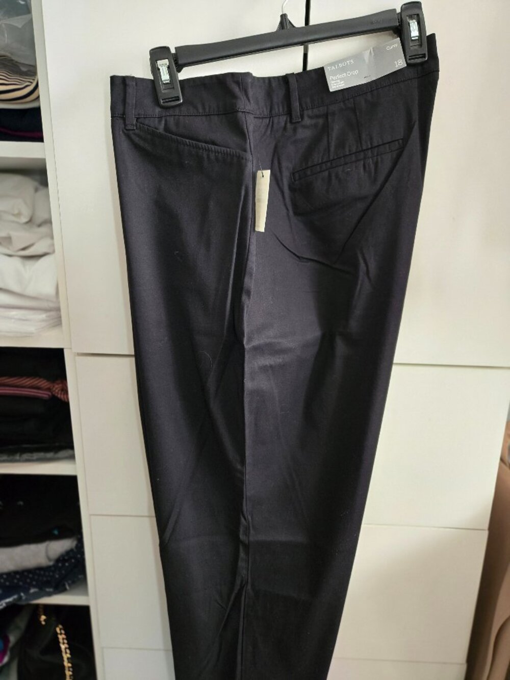 NWT Talbots Perfect Crop Black Pants - 18 Curvy